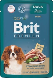 Влажный корм для собак Brit Premium для миниатюрных пород Утка с яблоком 85г
