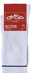 Носки мужские Omsa Active с высокой резинкой Bianco Blu Бело-синие Размер 39-41