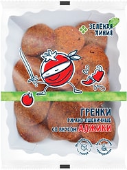 Гренки Зеленая линия ржано-пшеничные с аджикой 100г