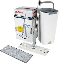 Набор для уборки Laima Pro Clean Швабра + Ведро двухкамерное с отжимом 11+9л + Насадка МОП