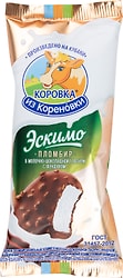 Мороженое Коровка из Кореновки эскимо в молочно-шоколадной глазури с фундуком 15% 70г