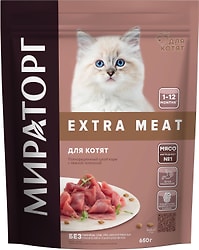 Сухой корм для котят Мираторг Extra Meat с нежной телятиной 650г