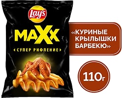 Чипсы Lays Max Куриные Крылышки Барбекю 110г