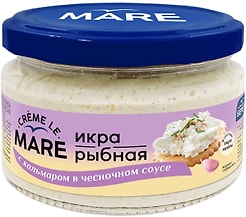 Икра Mare рыбная с кальмаром в чесночном соусе 165г