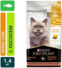 Сухой корм для кошек Pro Plan Nature Elements Derma Care с лососем 1.4кг