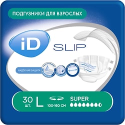 Подгузники для взрослых ID Slip L 30шт