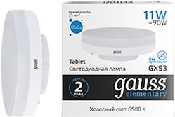 Лампочка светодиодная Gauss Elementary GX53 11W 850lm 6500K LED