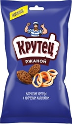 Сухарики Крутец Ржаные со вкусом копченого кальмара 100г