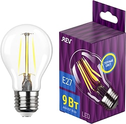 Лампа светодиодная REV Filament E27 9Вт
