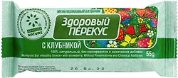 Батончик-мюсли Здоровый Перекус клубника 55г