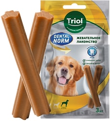 Лакомство для собак крупных пород Тriol Dental Norm Палочки жевательные 3шт 120г