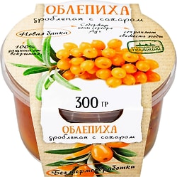 Облепиха Егорьевские традиции дробленая с сахаром 300г