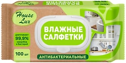 Салфетки влажные House Lux Универсальные антибактериальные 100шт