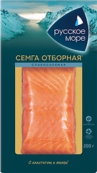 Семга Русское море слабосоленая филе-кусок 200г