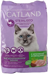 Сухой корм для кошек Catland для стерилизованных с кроликом и овощами 350г