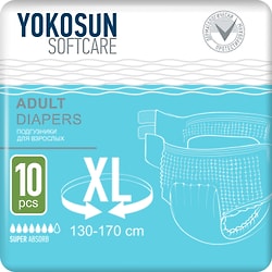 Подгузники для взрослых YokoSun на липучках Размер XL 10шт