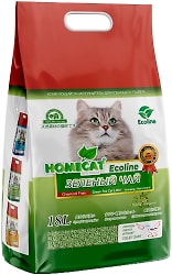 Наполнитель для кошачьего туалета Homecat Ecoline комкующийся с ароматом зеленого чая 18л