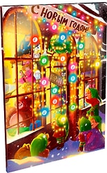 Шоколадный набор Chokocat Календарь с новым годом волшебный магазин молочный 75г