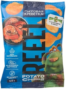 Изображение товара Чипсы Reeel Тигровая креветка 100г