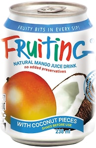 Изображение товара Напиток Fruiting из сока манго с кусочками кокоса 238мл