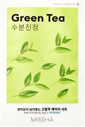 Изображение товара Маска для сухой кожи лица Missha Airy Fit Sheet Mask Green Tea успокаивающая с экстрактом зеленого чая 20мл