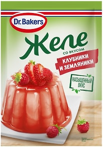 Изображение товара Желе Dr.Bakers со вкусом клубники и земляники 45г