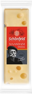 Изображение товара Сыр твердый Schonfeld Swiss Maasdam полутвердый 48% 150г