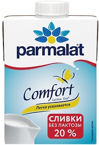 Изображение товара Сливки Parmalat Comfort безлактозные 20% 500мл