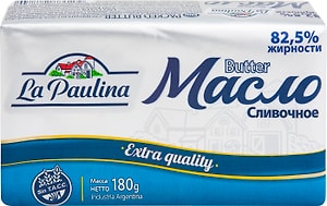 Изображение товара Масло La Paulina сливочное 82.5% 180г