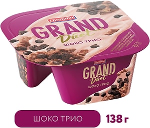 Изображение товара Десерт творожный Ehrmann Grand Duet Шоко Трио 138г
