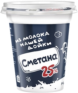 Изображение товара Сметана из молока Нашей дойки 25% 300г