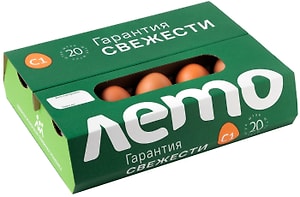 Изображение товара Яйца Лето С1 коричневые 20шт