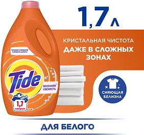Изображение товара Гель для стирки Tide Весенняя свежесть для белого белья 27 стирок 1.755л