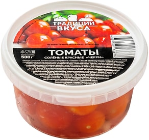 Изображение товара Томаты Традиции Вкуса соленые красные черри 500г