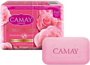 Изображение товара Мыло Camay Romantique с ароматом французской розы 4шт*75г