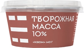 Изображение товара Масса творожная Братья Чебурашкины с изюмом 10% 140г