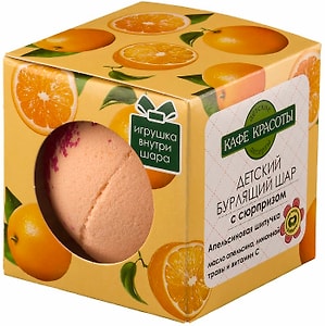 Изображение товара Шар для ванн Ecolatier Апельсиновая шипучка бурлящий с сюрпризом 120г