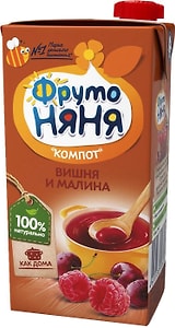 Изображение товара Компот ФрутоНяня Вишня и малина с 3 лет 500мл