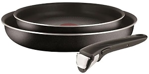 Изображение товара Набор посуды Tefal Ingenio Black 3 Сковорода 24см + Сковорода 28см + Ручка Ingenio 3