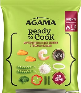 Изображение товара Морепродукты Agama в соусе терияки с рисом и овощами 320г