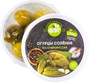 Изображение товара Огурцы ФЭГ соленые по-старорусски 800г