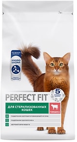 Изображение товара Сухой корм для кошек Perfect Fit Говядина для стерилизованных 2.5кг