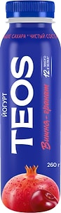 Изображение товара Йогурт питьевой Teos Active Вишня-Гранат 1.8% 260г