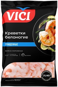 Изображение товара Креветки Vici Премиум 31/40 очищенные варено-мороженые 500г