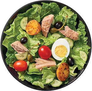 Изображение товара Салат Перекресток Select Нисуаз с филе-кусочками тунца запеченного и горчично-медовым соусом 215г