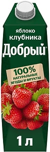 Изображение товара Напиток Добрый Яблоко клубника 1л