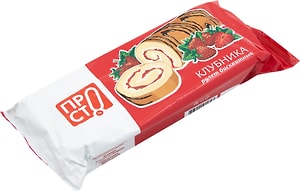 Изображение товара Рулет бисквитный ПРОСТО Клубника 200г