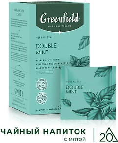 Изображение товара Напиток чайный Greenfield Natural Tisane Дабл Минт 20*1.8г