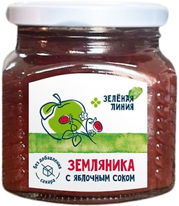 Изображение товара Земляника Зеленая линия с яблочным соком 300г