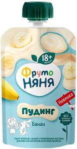 Изображение товара Пудинг ФрутоНяня молочный Банан 2% с 18 месяцев 90г